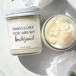 Personalized Bridesmaid Candle, Funny Bridesmaid Proposal Gift, Bridal Party Favors, Custom Bridesmaid Gifts, Bachelorette Candle Bulk