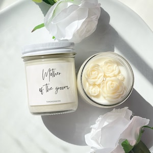 Mother of the Groom Candle - Personalized Wedding Favor - Scented Soy Candle - Mother In law Candle - Mom Wedding Candle