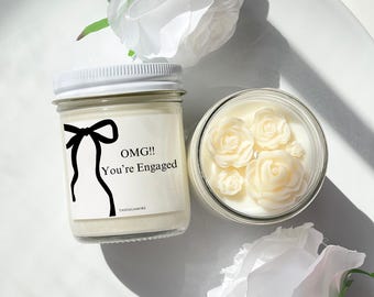 ¡Dios mío! Estás comprometido: regalos de compromiso personalizados, velas de compromiso, cajas de regalos de compromiso, velas divertidas como regalo para pareja