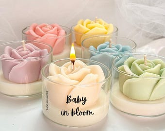 Baby Shower Candle,  Baby Shower Favors Custom Candle Personalized Favor Candle Bulk Favors Mini Candle Keepsakes For Guest