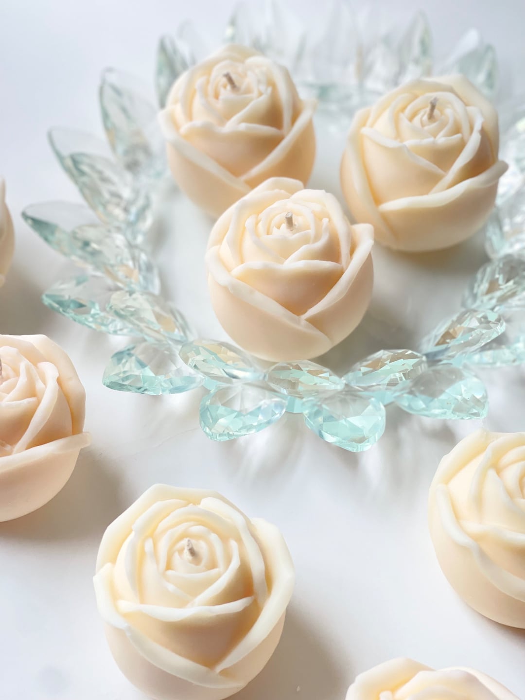 Elegant Bulk Wedding Favors for Guests, Rose Candle Shower Favors ...