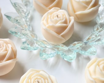 Elegant Bulk Wedding Favors for Guests,  Rose Candle Shower Favors, Thank You Candle Favor,  Bulk Candle Set