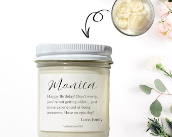 Personalized Name Definition Candle Custom Soy Wax Birthday Gift for Her, Funny Name Meaning Candle, Unique Gift Idea
