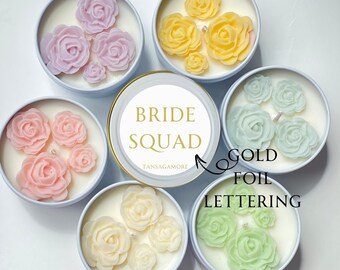 Bridesmaid Candle Proposal Gift Idea Bride Squad Candle Bridesmaid Proposal Candle Fun Bridal Party Candle  Favor, Wedding Party Gift