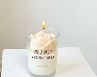 Personalized Birthday Candle Gift, Scented Soy Wax Candle