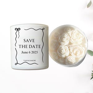 Save The Date Customized Bridesmaid Proposal Candle - Personalized Bridesmaid Gift, Wedding Favor, Unique Bridesmaid Proposal Gift