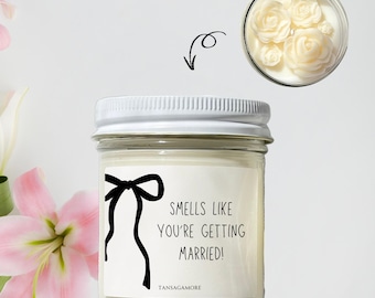 Engagement Gifts for Couple – Personalized Engagement Candle, Perfect Match Gift Box, Engagement Gift Ideas, You're Engaged Candle