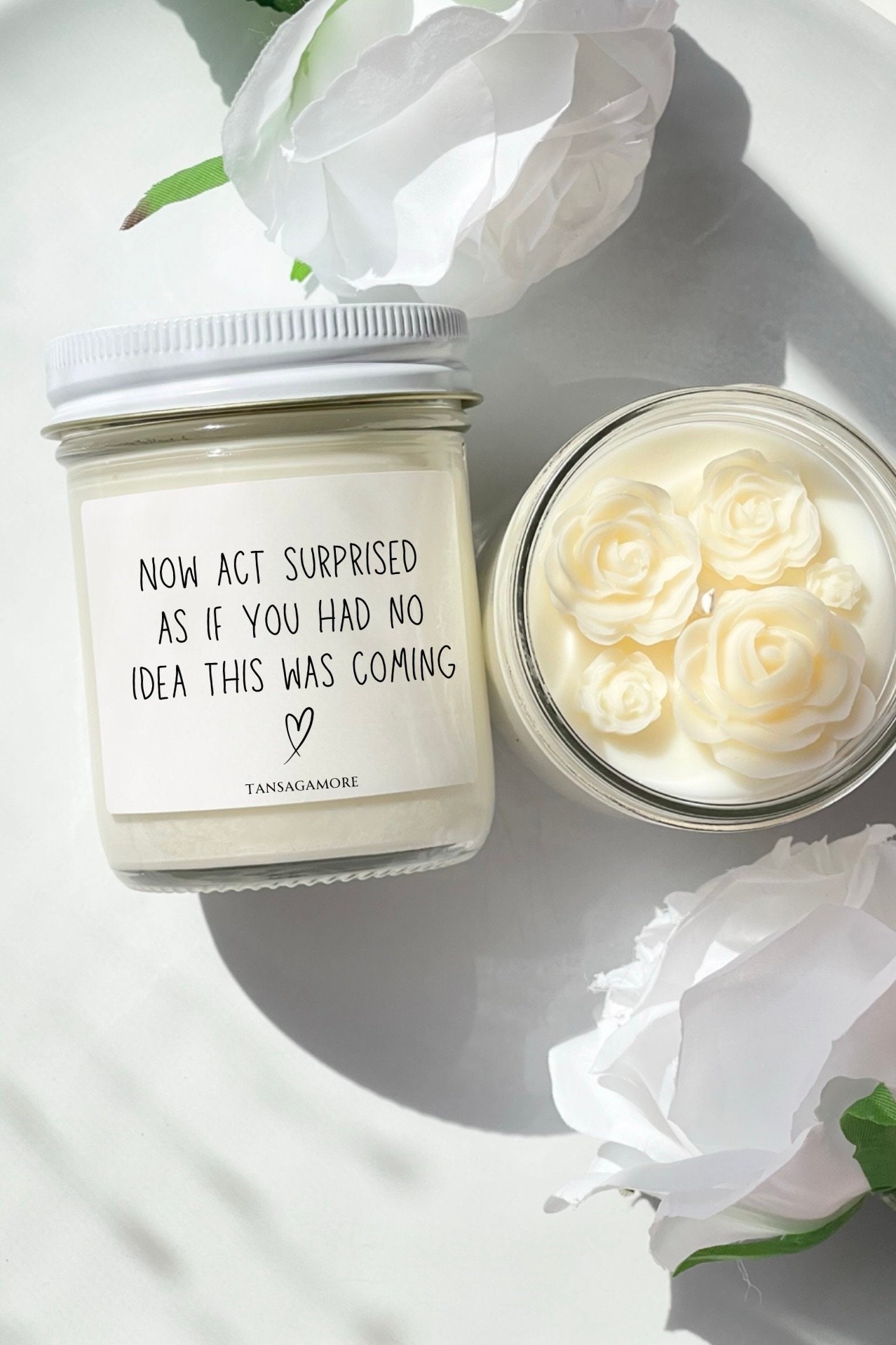 Bridesmaid Proposal Candle - Custom 'Now Act Surprised' Funny Gift, Personalized Bridesmaid Proposal Gifts, Unique Bridesmaid Gift Idea