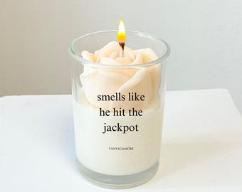 Engagement Gift For Couple Newly Engaged Couple Gift Engagement Candle Engaged Couple Gift For Her Bride To Be Gift He Hit The Jackpot