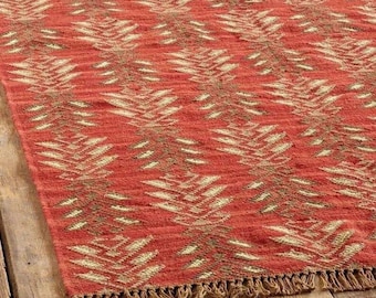 Tapete Kilim de juta de lã vintage, tapete grande feito à mão, tapete de área Kilim tapetes tecidos à mão para sala de estar, tapete Navajo Kilim tradicional decorativo