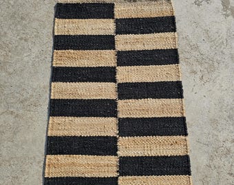 Handwoven Jute Stair Runner: Boho Hemp Rug,Jute Runner Area Hemp Rugs Bohemian Handmade Stair Carpet Decorative Entryway, Hallway Runner