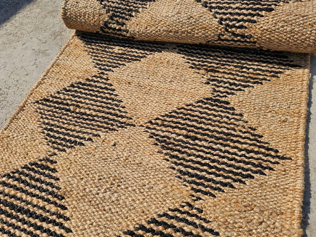 Unique Runner Rugs Handmade Jute Runner Rug Stair Hallway Runner Boho Home Decor ...