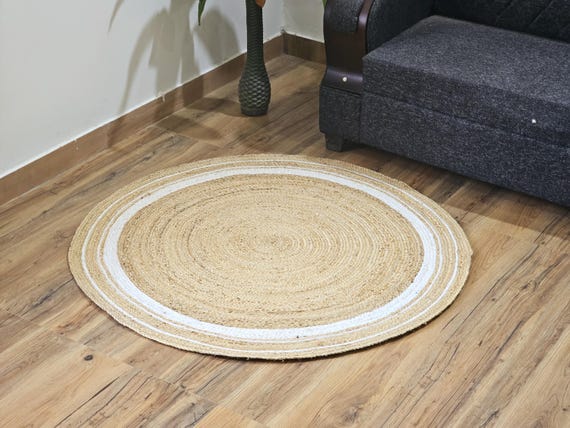 Handmade Jute Rug, Natural Jute Round Rug, Braided Jute Rug, Bohemian Rug, Custom Size Rug, Round Jute Rug, Eco Friendly Rug, Large Rug