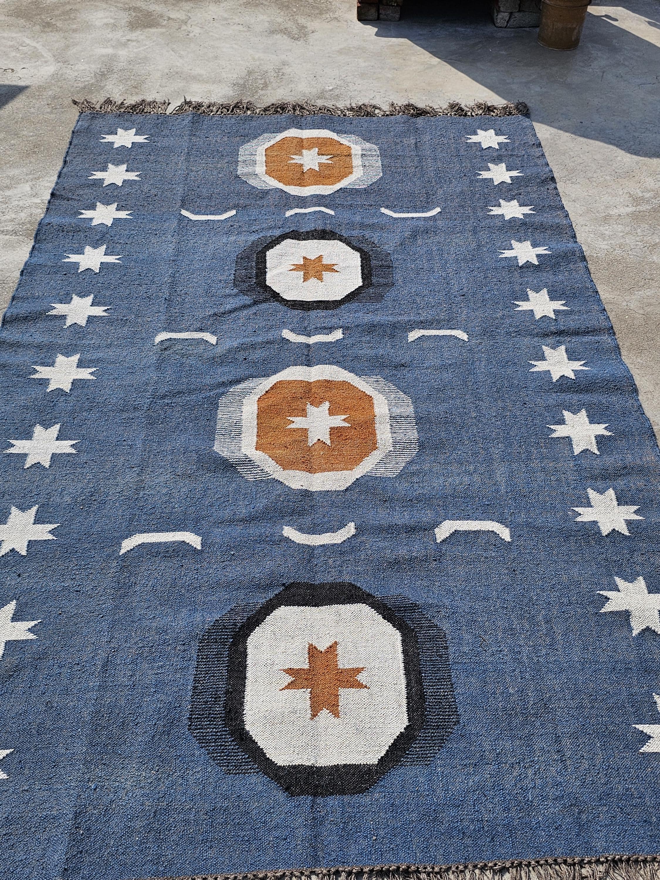 Navajo kilim tapete de lã juta tapete artesanal vintage kilim tapete do sudoeste tradicional tecido à mão ao ar livre grande capacho personalizado