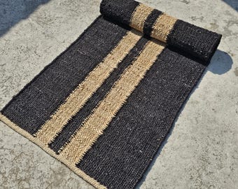 Natural Braided Runner,Stair jute Runner Rug Vintage Large Area Runner Rug Traditional Bohemain Home Decor Jute Rugs,Hallway Jute Rug