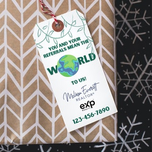 Earth Day Pop By Tag, Serviette réutilisable, Mai, Printemps, Modifiable dans Canva, Immobilier