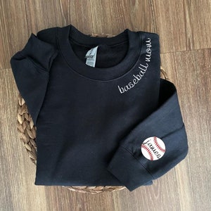 Custom Baseball Mom Sweatshirt, Baseball Sweatshirt, Custom Sweatshirt, Gift for Mom,Baseball Gift,Custom Gift, Mother's Day Gifts
