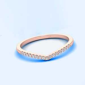 0.30 ct diamond wedding band for women, silver/gold ring, engagement band, half eternity ring, anniversary ring gift, christmas gift for her