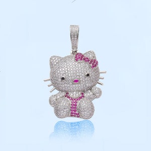 Iced out Disney cartoon pendant, premium moissanite cartoon pendant, custom hip hop cartoon pendant, enamel 3d pendant, fashionable jewelry