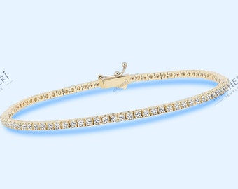 On sale diamond tennis bracelet, moissanite diamond row bracelet, minimalist bracelet, valentine gift, anniversary gift/birthday gift her.
