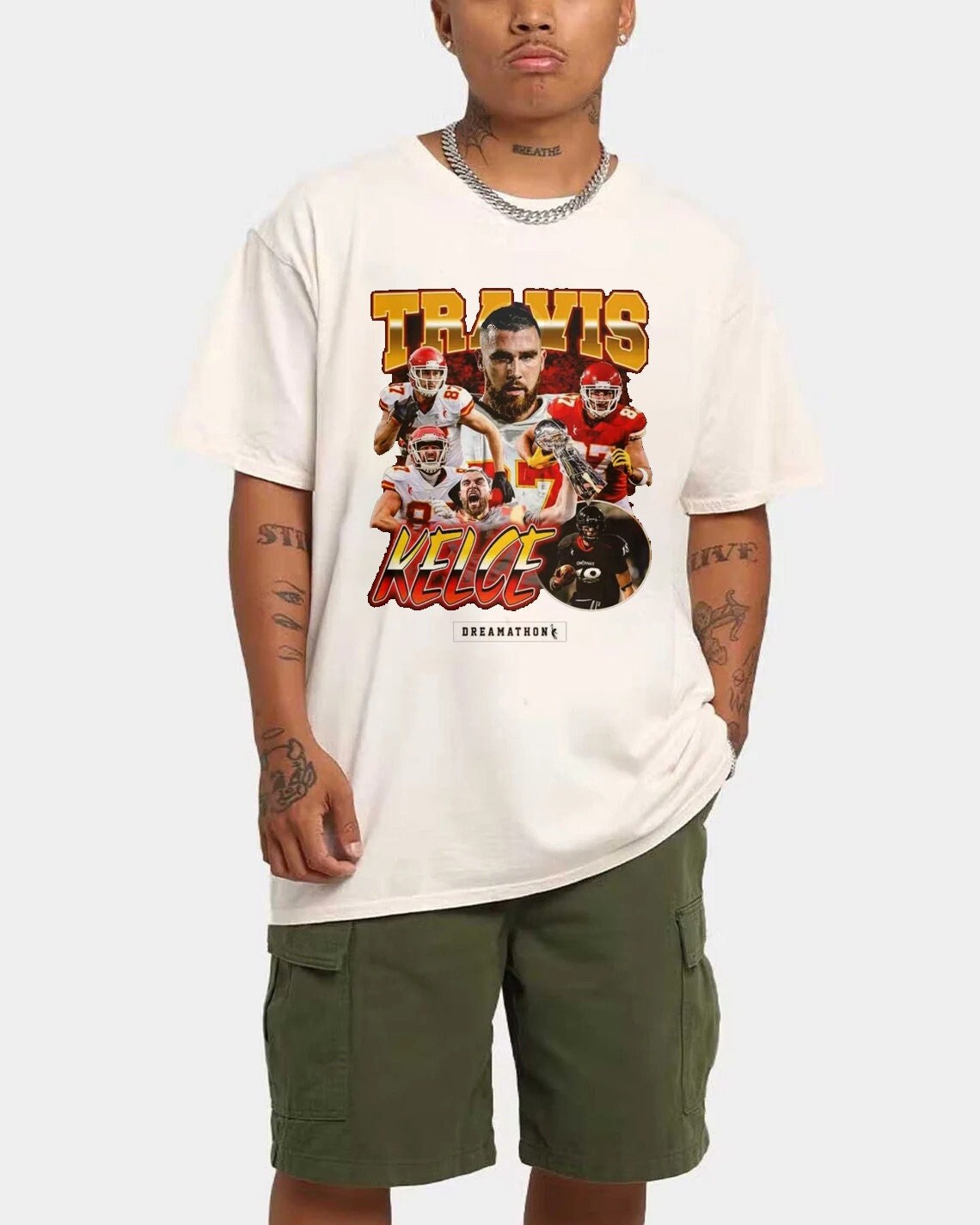 Discover Travis Kelce Shirt, Travis Kelce Vintage 90s Bootleg Style Rap Tee, TK 87 Dreams T-Shirt