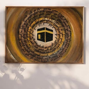 99 Names of Allah Islamic Wall Art | Abstract Colorful Islamic Calligraphy | Modern Framed Muslim Home Decor | Large Arabic Wall Art Print
