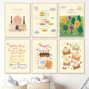 Motivational Islamic Nursery Wall Art - Set of 6
Islamic Mosque Good Deeds Posters