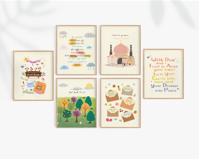 Islamic Kids Room Decor - Nursery Prints