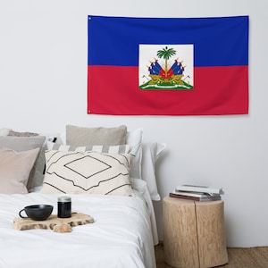 Bandeira do Haiti, 3x5 grandes bandeiras do Caribe, bandeira de alta qualidade com ilhós, perfeita para eventos e decoração