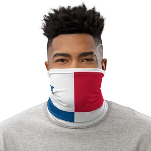 Panama Neck Gaiter - Caribbean Flag Face Neck Gaiter