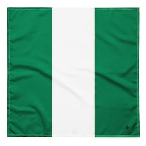 Nigerias flagga bandana - Afrikanska flaggor - Mjuk och tvättbar - Huvudduk - Pannband Slips Armband - Husdjursbandana, Karnevals- och kulturkläder