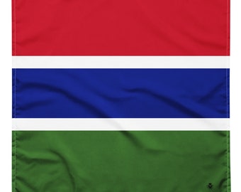 Das Gambia-Flaggen-Bandana – afrikanische Flaggen – weich und waschbar – Kopftuch – Stirnband, Krawattenarmband – Haustier-Bandana