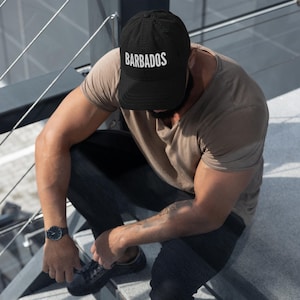 Barbados Distressed Dad Hat | Embroidered Unisex Caribbean Country Hat | Unisex Heritage Cap | Travel Gift | Island Pride Baseball Cap