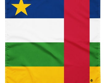 Central African Republic Flag bandana - African Flags - Soft and Washable - Headscarf - Headband Necktie Armband - Pet Bandana