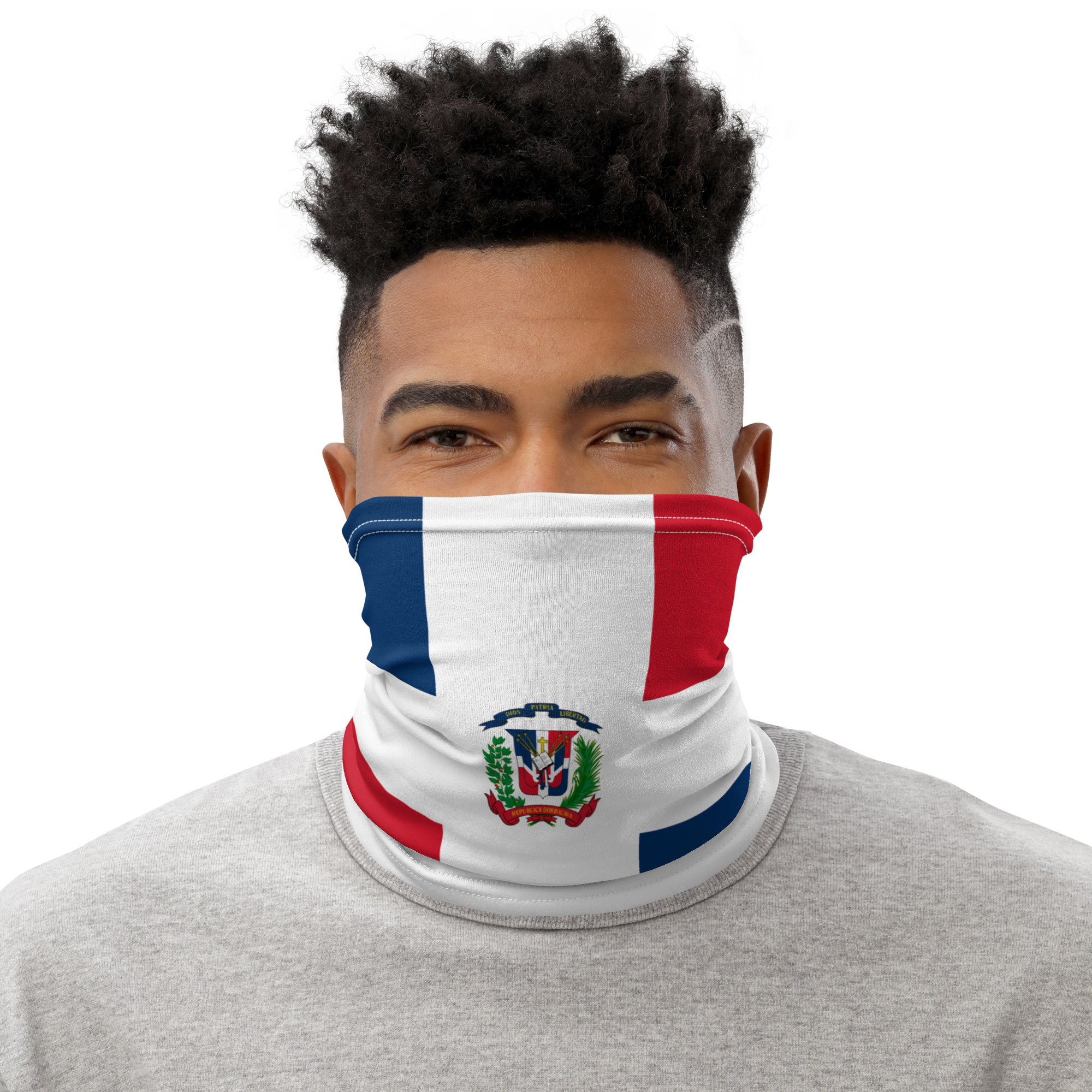 Foulard en soie pour femme - Drapeau de la République dominicaine - Carré - Satin, Imprimé vache, Taille unique