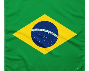Bandana con bandiera brasiliana - Bandiere multiculturali - Morbida e lavabile - Foulard - Fascia per capelli, cravatta, bracciale - Bandana per animali domestici, abbigliamento per carnevale e cultura