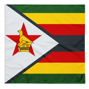 Zimbabwe Flag bandana - African Flags - Soft and Washable - Headscarf - Headband Necktie Armband - Pet Bandana
