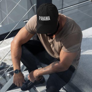 Panama Distressed Dad Hat | Embroidered Unisex Caribbean Country Hat | Heritage Cap | Panamanian Travel Gift | Island Pride Baseball Cap