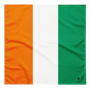 Ivory Coast Cote d&#39;ivoire Flag bandana - African Flags - Soft Washable - Headscarf - Headband Necktie Armband - Pet Bandana, Cultural Wear