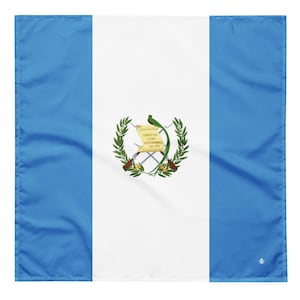 Guatemala Flag Bandana - Afro Latino Flags - Soft and Washable - Headscarf - Headband Necktie Armband - Pet Bandana Carnival & Cultural Wear