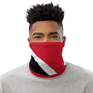 Trinidad and Tobago Neck Gaiter - Caribbean - Trini Flag Face Neck Gaiter