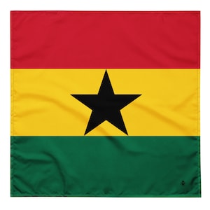 Ghana Flag bandana - African Flags - Soft and Washable - Headscarf - Headband Necktie Armband - Pet Bandana Carnival & Cultural Wear