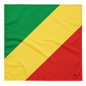 Republic of Congo Flag bandana - African Flags - Soft and Washable - Headscarf - Headband Necktie Armband - Pet Bandana