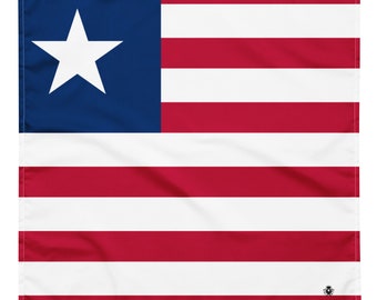 Liberia Flag bandana - African Flags - Soft and Washable - Headscarf - LIB Headband Necktie Armband - Pet Bandana