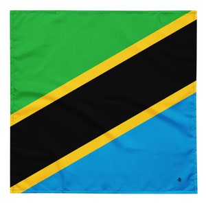 Tanzania Flag bandana - African Flags - Soft and Washable - Headscarf - Headband Necktie Armband - Pet Bandana