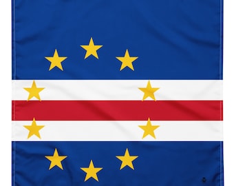 Cape Verde Flag, Cabo Verde Bandana - African Flags - Soft Washable - Headscarf - Headband Necktie - Pet Bandana Carnival & Cultural Wear