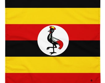 Uganda Flagge Bandana Afrikanische Flaggen - Weich und Waschbar - Kopftuch - Stirnband Krawatte Armband - Haustier Bandana