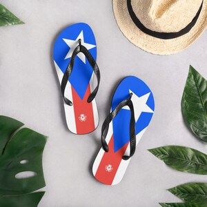 Puerto Rico Flip-Flops, Sandals, Unisex flip flops, Stylish Beach Flip Flops, Pool Sandals, Trip, Bridesmaids