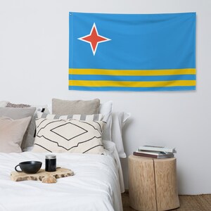 Aruba Flag, 3x5 large Caribbean Flags, High Quality Flag with grommets, Perfect for events & Decor, ABC Islands