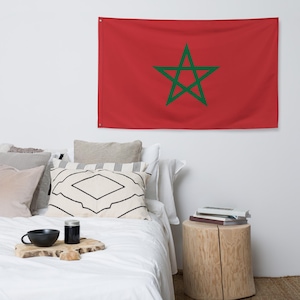 Bandiera del Marocco 3x5 grandi bandiere africane, bandiera di alta qualità con occhielli, perfetta per eventi e decorazioni